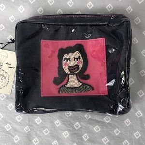 New Elissa Bloom Woman Portrait Beaded Purse